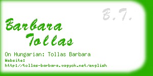 barbara tollas business card